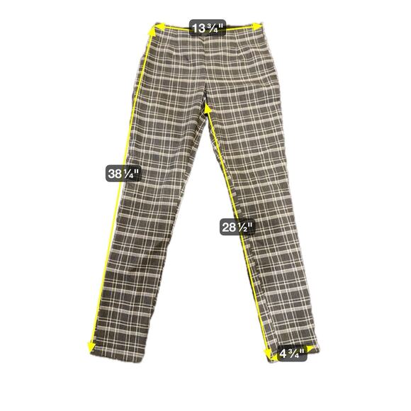 Calvin Klein-Womens Pants-Dark Gray Plaid Pull On Trouser-Preppy-Size 2 - Picture 3 of 15